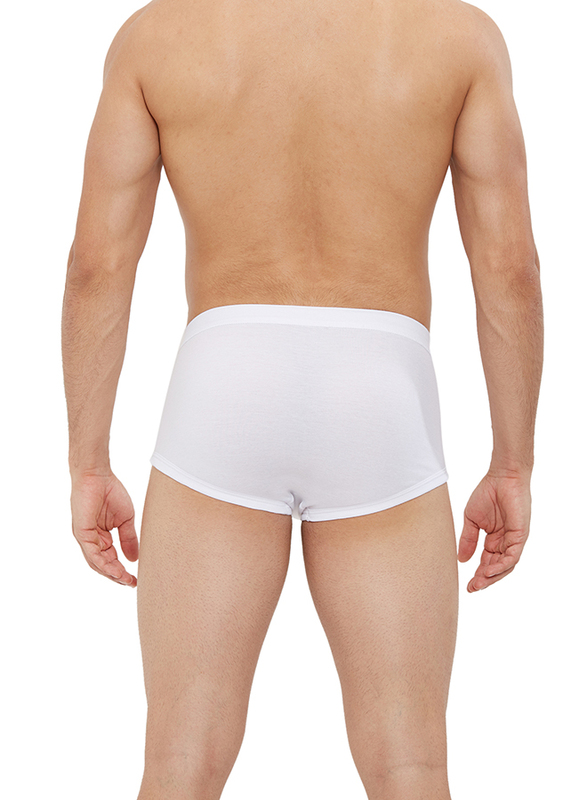 BYC Cotton Brief Underwear for Men, White, Small
