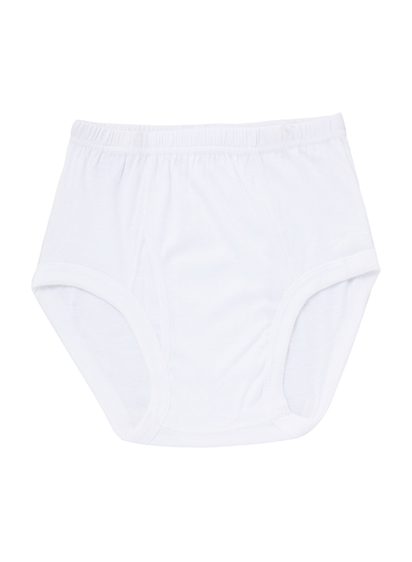 BYC Cotton Brief for Boys, White, 3-4 Years