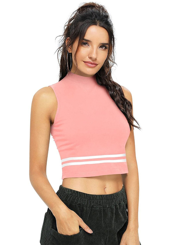 Trendy Crop Top for Women, X-Large, Pink