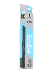 Deli 20-Piece Mechanical Pencil Lead Set, 0.5mm, 7003, Black
