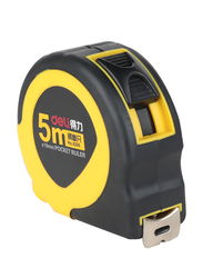 Deli Pocket Ruler Measuring Tape, 5 Meter x 19mm, 8206, Black/Yellow