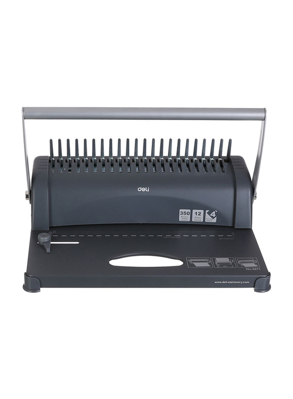 

Deli 350-Sheets Binding Machine, 3871, Dark Grey