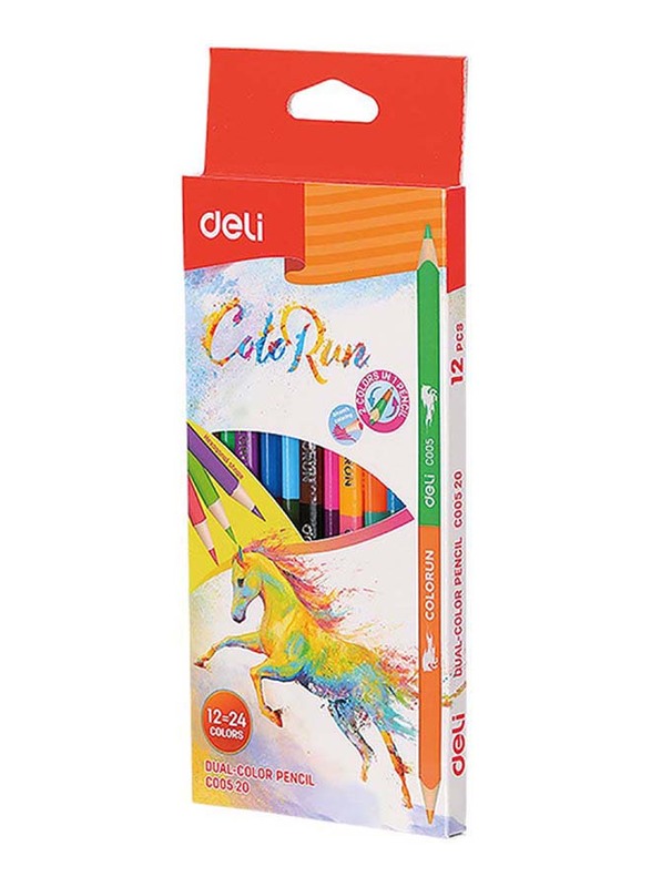 

Deli 12-Piece Colourun Dual Color Pencil Set, C005 20, Multicolor