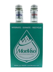 Monviso Natural Mineral Still & Sparkling Mix Water, 4 Glass Bottles x 375ml