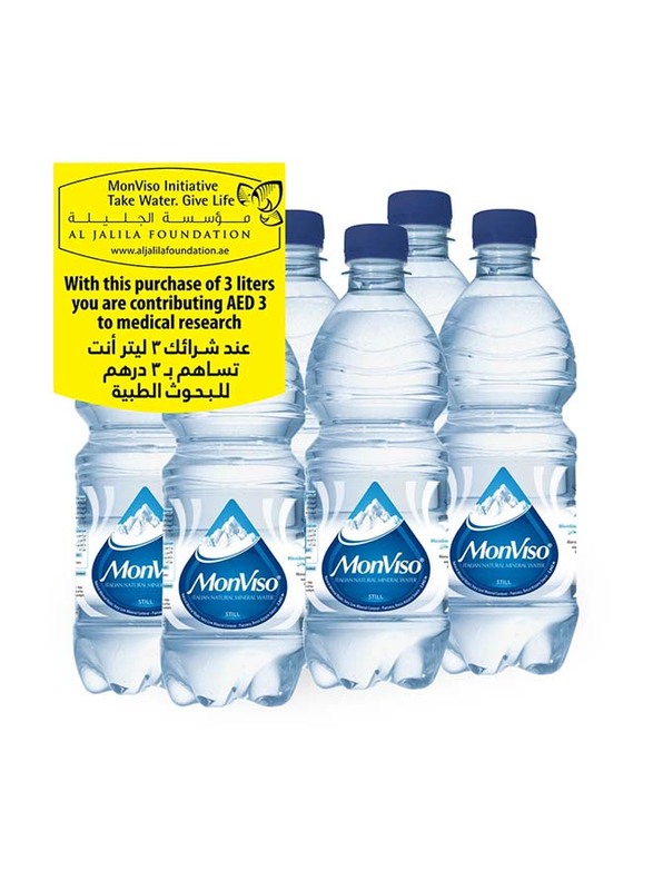Monviso Natural Mineral Still Water, 6 Bottles x 500ml