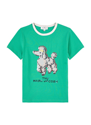 Marc Jacobs Sequined Crew Neck Short Sleeve T-Shirt for Girls, 12A, Green