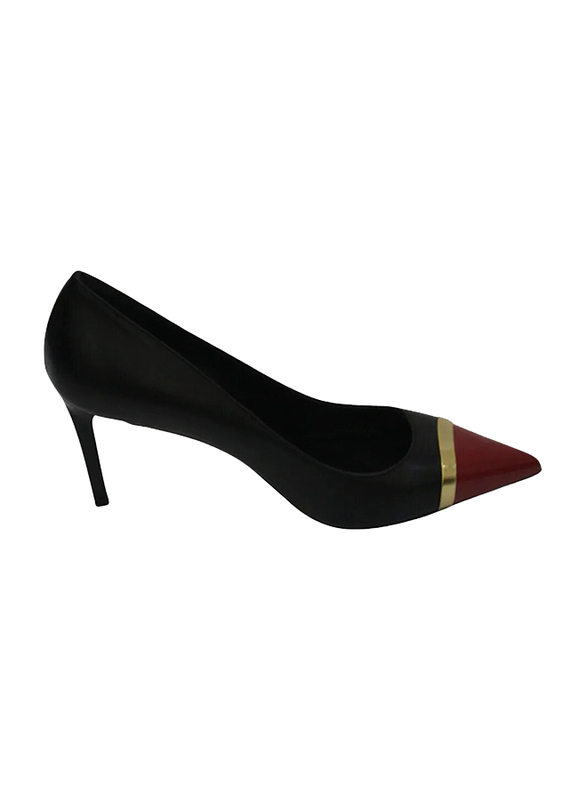 

Saint Laurent Matnappa Glossy Nero Rouge Orient Pump Heels, 38 EU, Black/Red