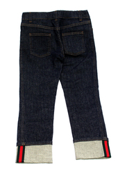 Gucci Cotton Web Detail Stretch Denim Jeans for Boys, 8 EU, Denim Blue