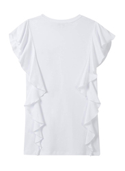 Givenchy Girls Rainbow Logo Dress, 6 Years, White