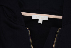 Chloe Blend Hooded Neck Long Sleeve Hoodie Jacket for Girls, 10A, Black