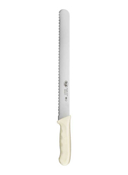 Winco 12-inch Stainless Steel Straight Serrated Bread Knife, KWP-121, Silver/White