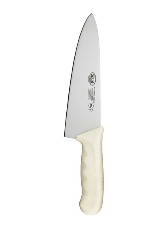 

Winco 8-inch Stainless Steel Wide Chef's Knife, KWP-80, Silver/White
