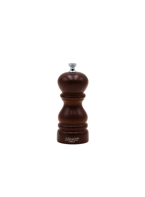 

Bisetti 13cm Rome Stained Wood Pepper Mill, Walnut Brown