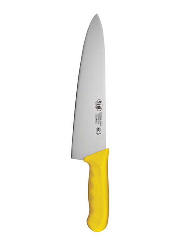 

Winco 10-inch Stainless Steel Chef's Knife with Handle, KWP-100Y, Silver/Yellow