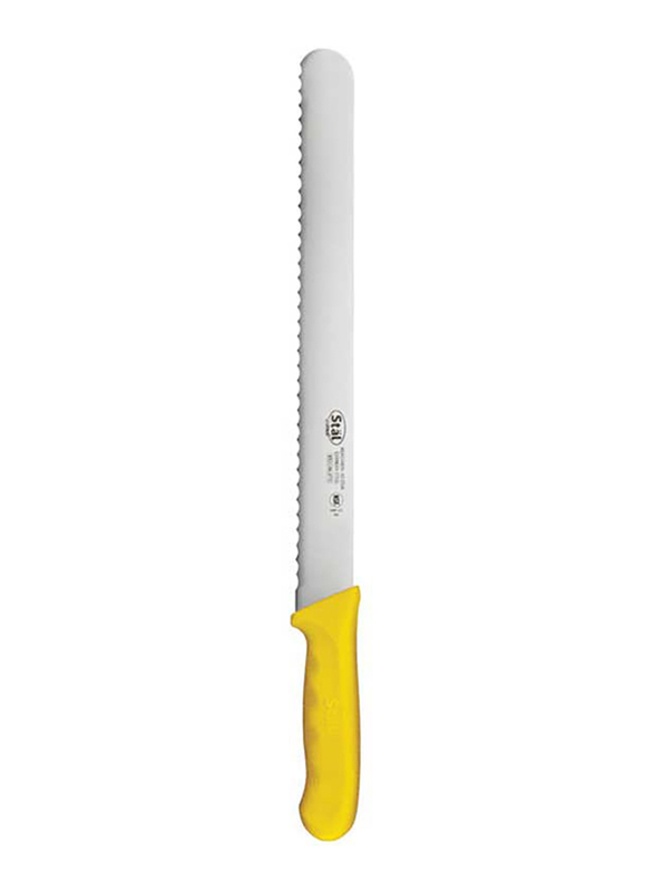 

Winco 12-inch Stainless Steel Straight Bread Knife, KWP-121Y, Silver/Yellow