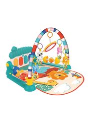 2-in-1 Baby Kick and Play Piano Gym Mat with Rattles, Multicolor