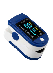 Reliable Fingertip Pulse Oximeter Heart Rate Monitor, Blue/White