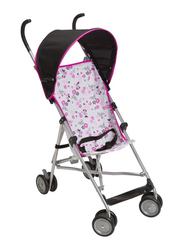 Disney Umbrella Baby Stroller with Canopy, Pink/Silver/Black
