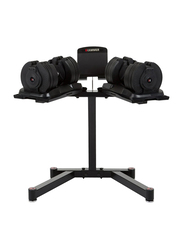 Hammer Dumbbell Beast Adjustable Dumbbell Set with Rack, 2.3 to 20KG, Black