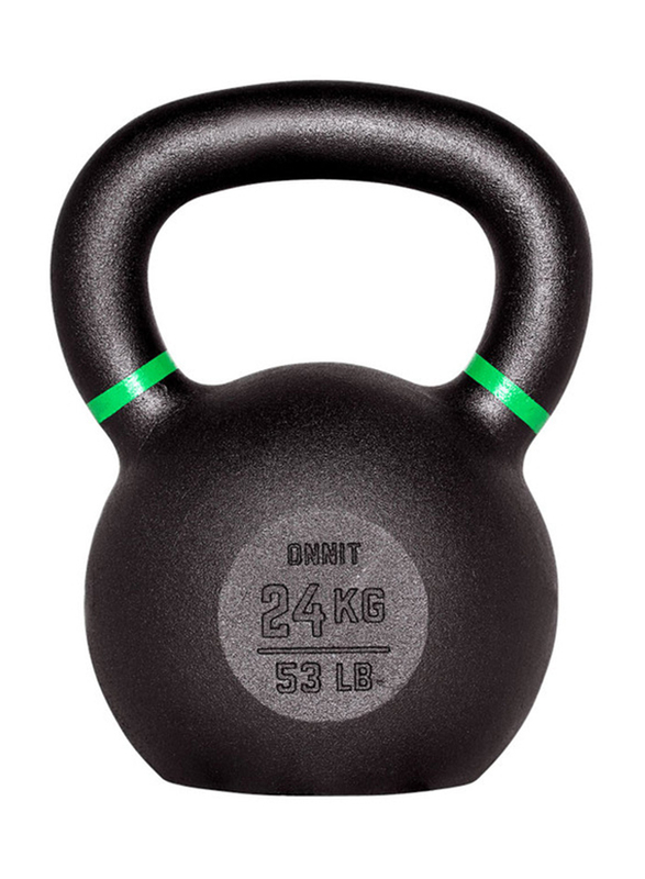 Prosportsae Powder Coated Cast Iron Kettlebell, 24KG, Black