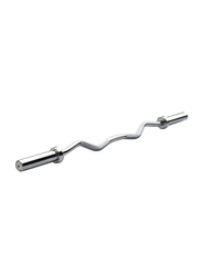Prosportsae 47 Inch Olympic Curl Bar with Collars, Silver