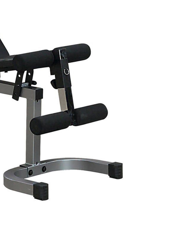Body Solid USA Adjustable Flat /Incline/Decline Bench for Workout, PFID-130X, Grey/Black
