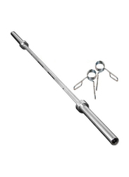 Prosportsae Olympic Bar with Collars, 60 inch, Silver