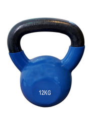 1441 Fitness Vinyl Coated Cast Iron Kettle Bell, 12KG, Blue/Black