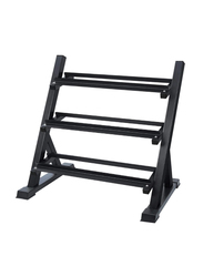 1441 Fitness 3-Tier Dumbbell Rack for 8 Pair Dumbbell Set, Black