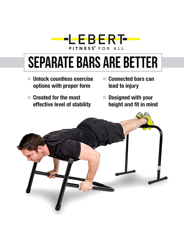 Lebert Fitness Dip Bar Stand, Large, Black