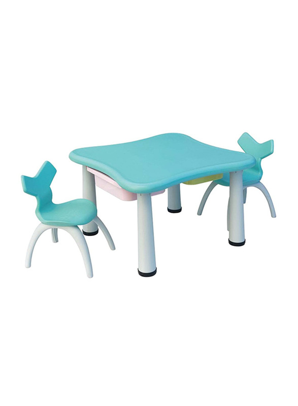 

Kids Table with 2 Chairs, Blue