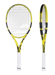 Babolat Pure Aero Tennis Racket, With Strings, L4 (4 1/2"), Yellow
