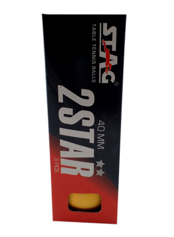 Stag Two Star Table Tennis Set, 40mm, 12 Pieces, Orange