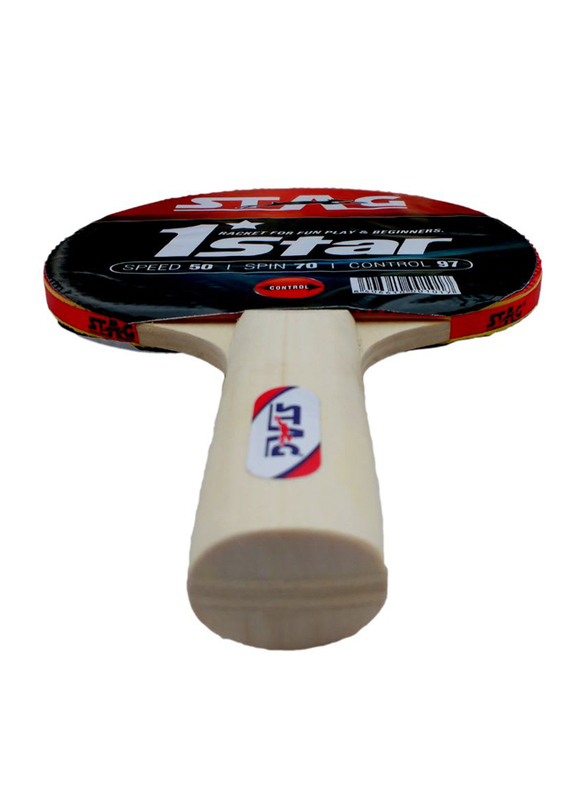 Stag 1 Star Table Tennis Racket, Brown
