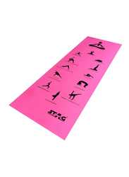 Stag Asana Printed Yoga Mat, 6mm, Pink