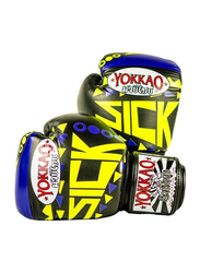 Yokkao 10oz Sick Muay Thai Boxing Gloves, Violet/Yellow