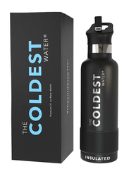 The Coldest Water 21oz Sports Insulated Bottle, Stealth Black