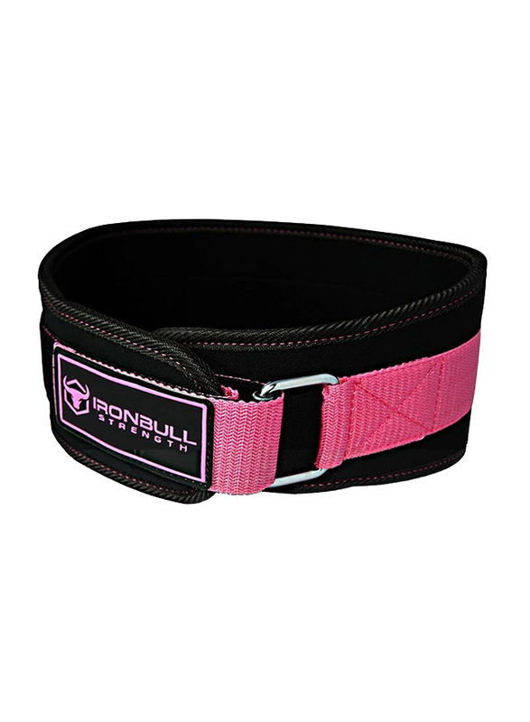 IronBull Strength Foam Weight Lifting Belt for Women, Medium, Black/Pink