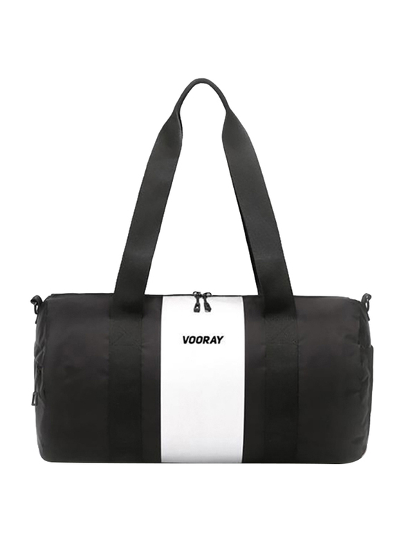 Vooray Iconic Duffel Bag, 17.5 Inch, Silver Stripe