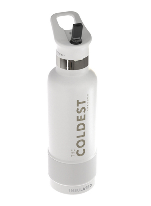 The Coldest Water 21oz Sports Insulated Bottle, Epic White