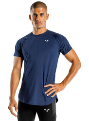 Squatwolf Limitless Razor Tee for Men, Large, Navy Blue