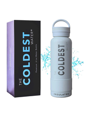 The Coldest Water 21 oz Insulated Bottle, Snow White