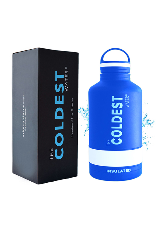 The Coldest Water 64oz Insulated Bottle, Sailor Blue
