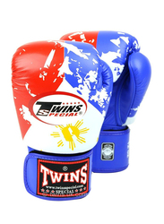 Twins Special 10oz FBGV-44UK Flag of Philippines Fancy Boxing Gloves, Red/White/Blue