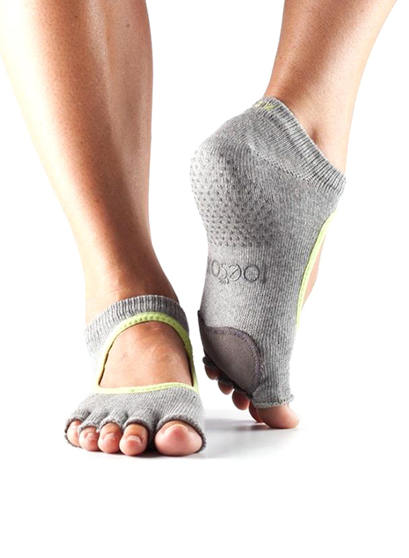 Toesox Half Toe Plie Socks, Medium, Heather Grey