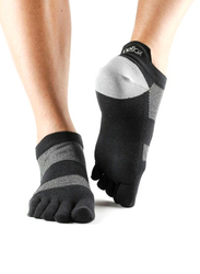 Toesox Lolo Sport 4AM Socks, Small, Black