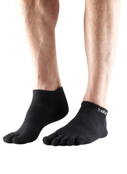 Toesox Ultralite Ankle Height Socks, Small, Black