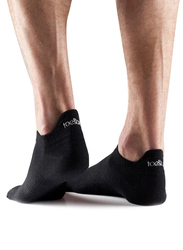 Toesox Ultralite No Show Socks, Extra Large, Black