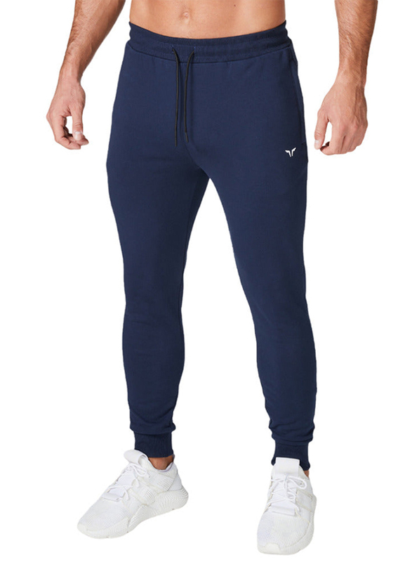 Squatwolf Core Cuff Joggers for Men, Large, Navy Blue