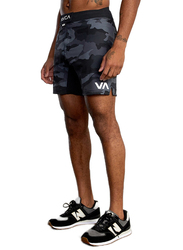 RCVA Fight Scrapper Athletic Shorts for Men, 32, Grey Camo